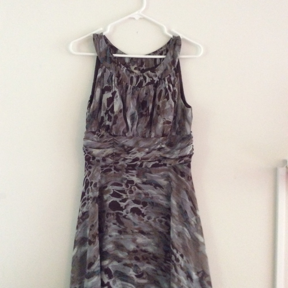 Patterned and flowy dress from Macy’s